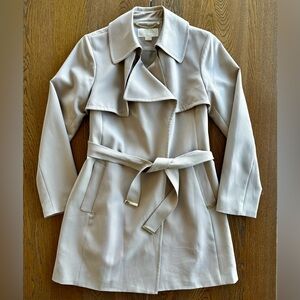 MICHAEL Michael Kors Beige Tan Spring Fall Trench Wrap Coat Gold Hardware